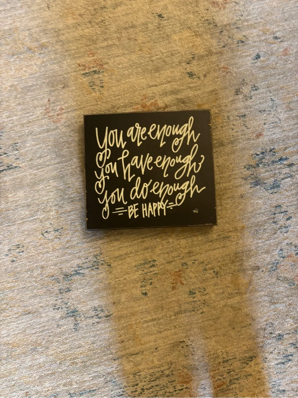 Black Inspirational Wall Plaque - Be Happy